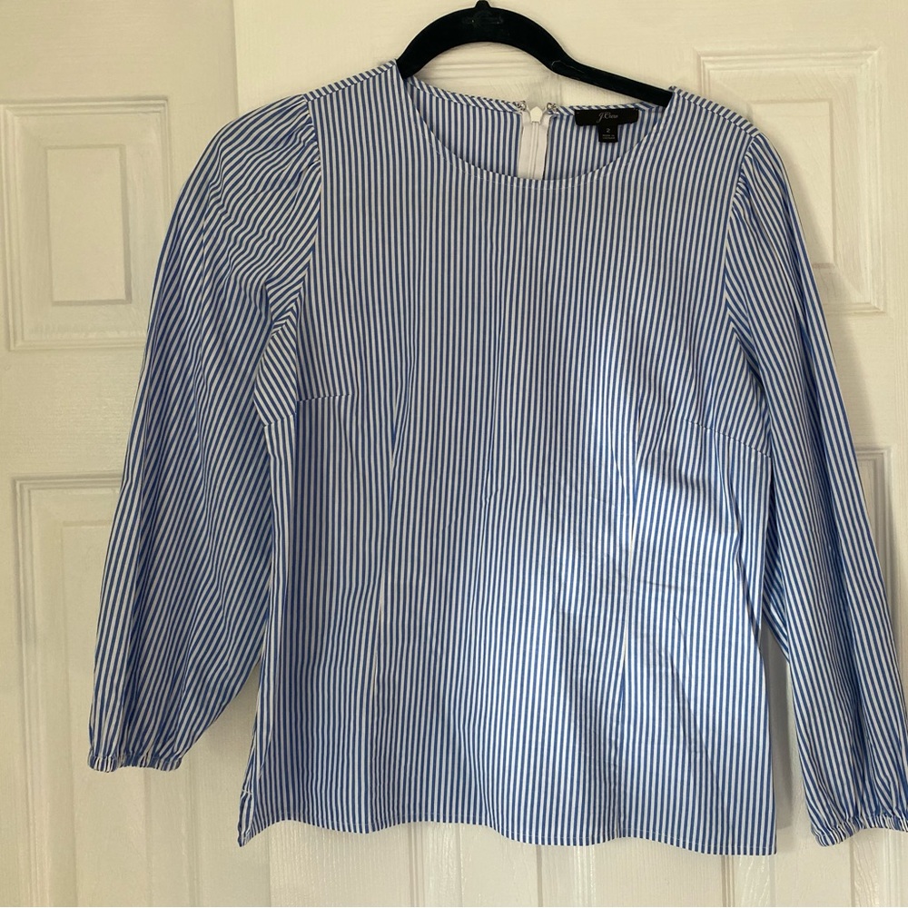 J crew striped blouse